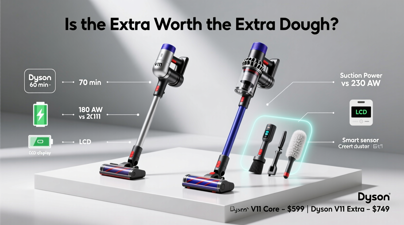 dyson v11 core vs extra is the extra worth the extra dough