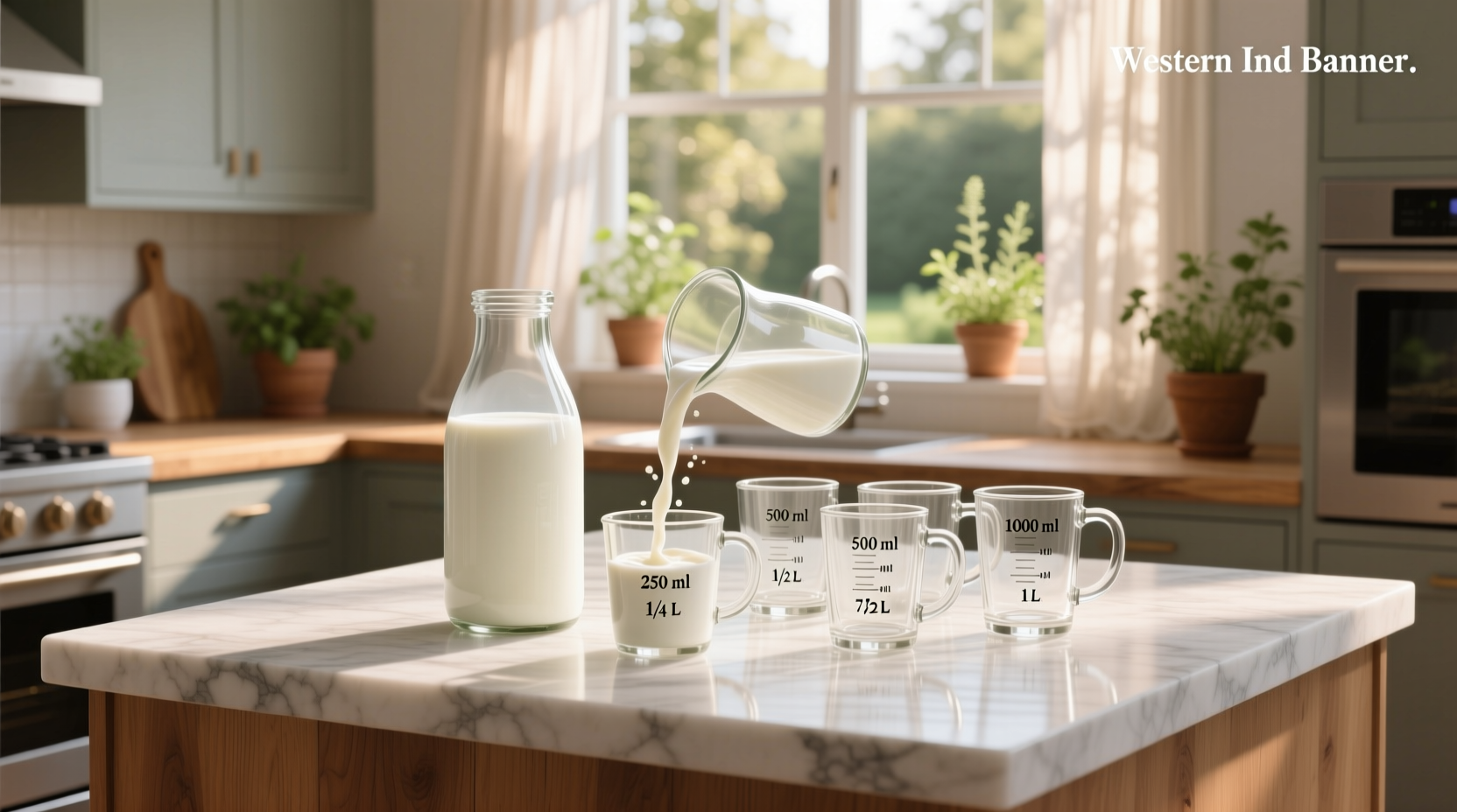 1 liter of milk in cups conversion