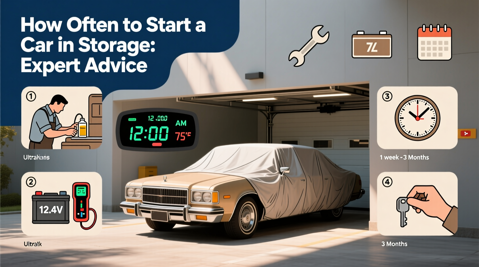 how often should you start a car in storage