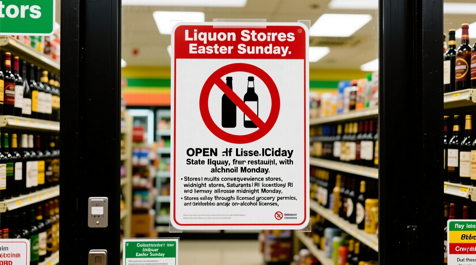 are liquor stores open on easter sunday in ri