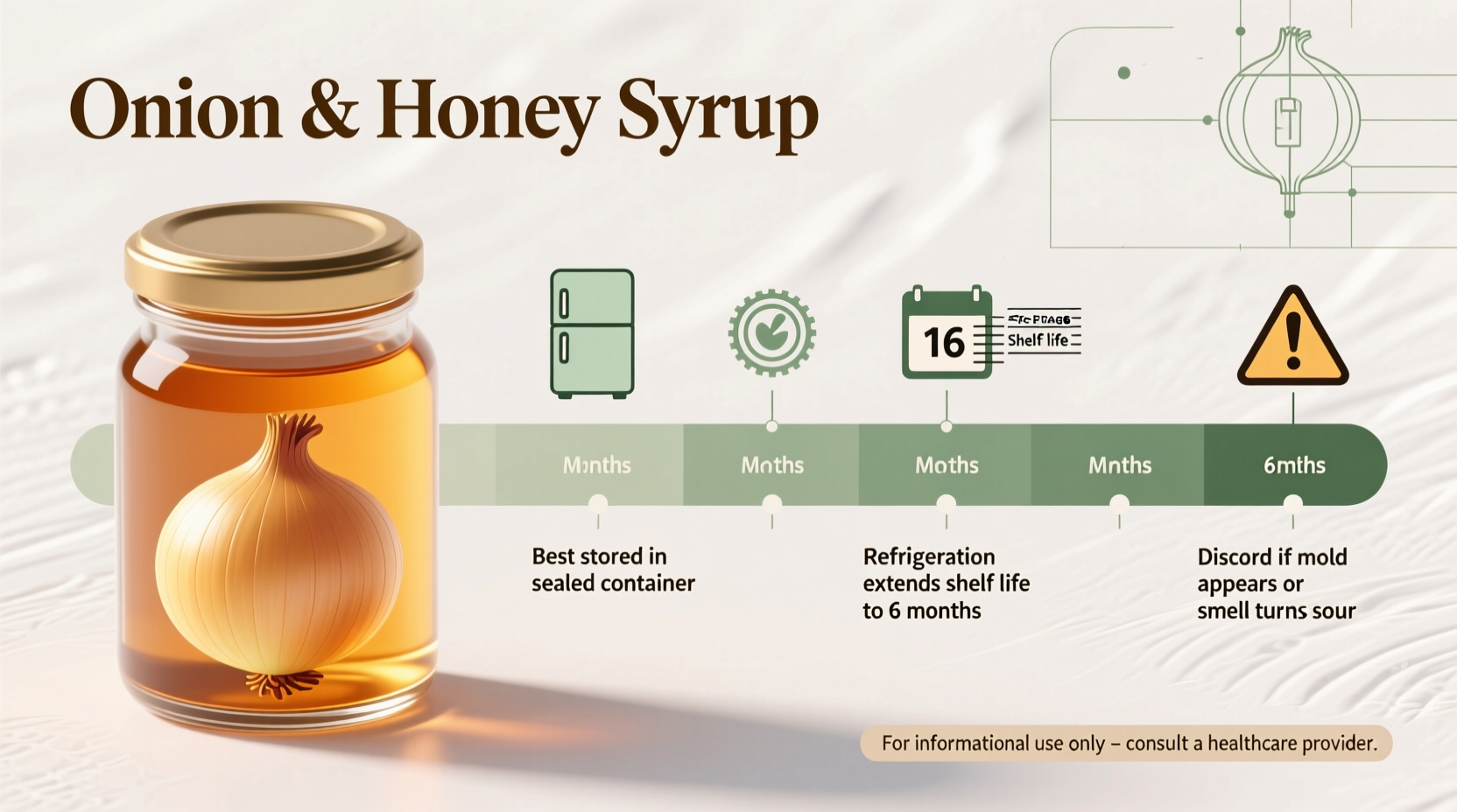 how long does onion and honey syrup last