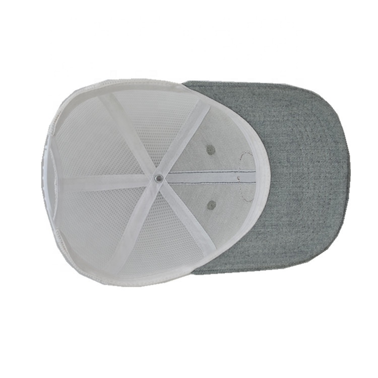 Factory 6 Panel Custom Leather Patch Logo Mesh Trucker Cap Leather Patch Trucker Hat