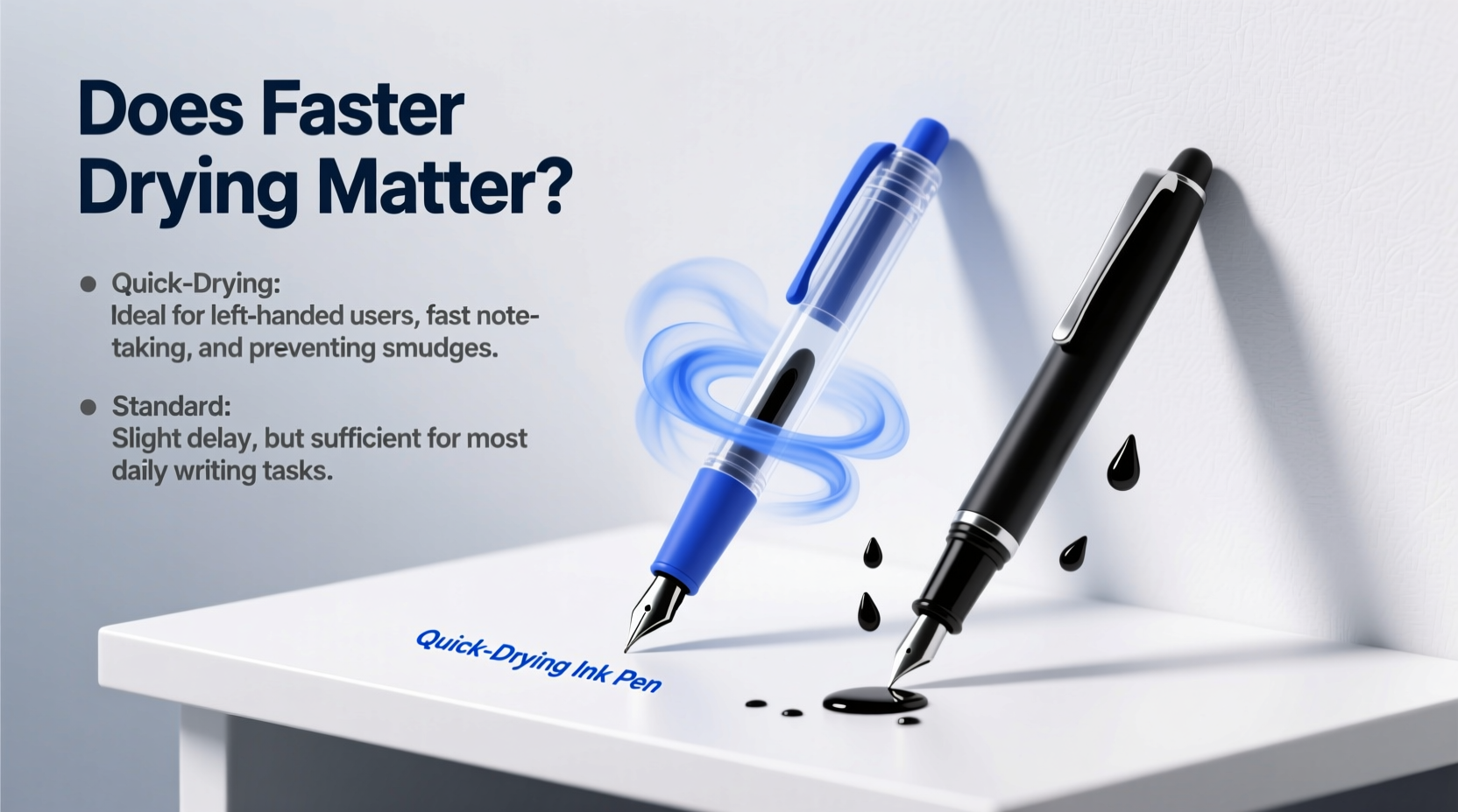 quick drying vs standard ink pens does faster drying really matter for everyday use
