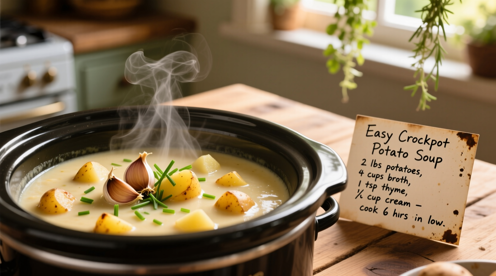 crockpot easy potato soup recipe