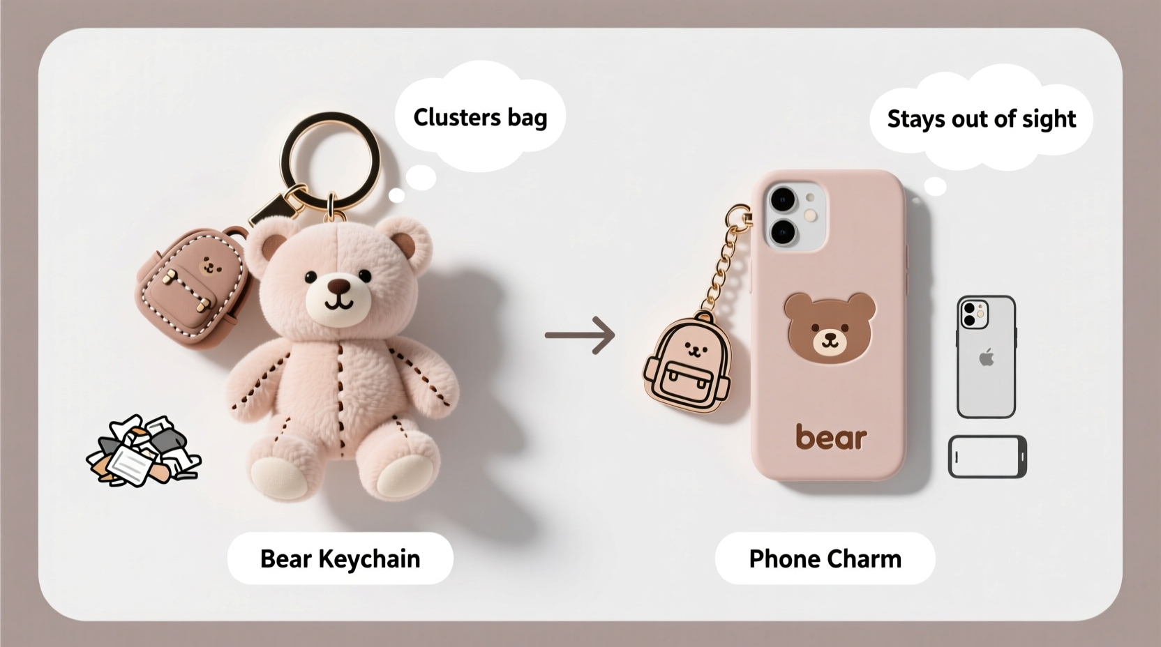 bear keychain vs phone charm which ones actually more useful and less annoying