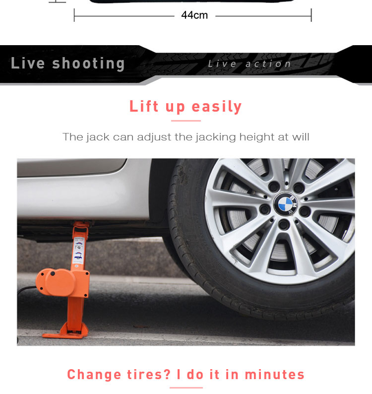 2Ton / 3 ton 12 V Mini Electric Hot Sale Wrench Vertical Electric Hydraulic Jack Bearing Car Jack