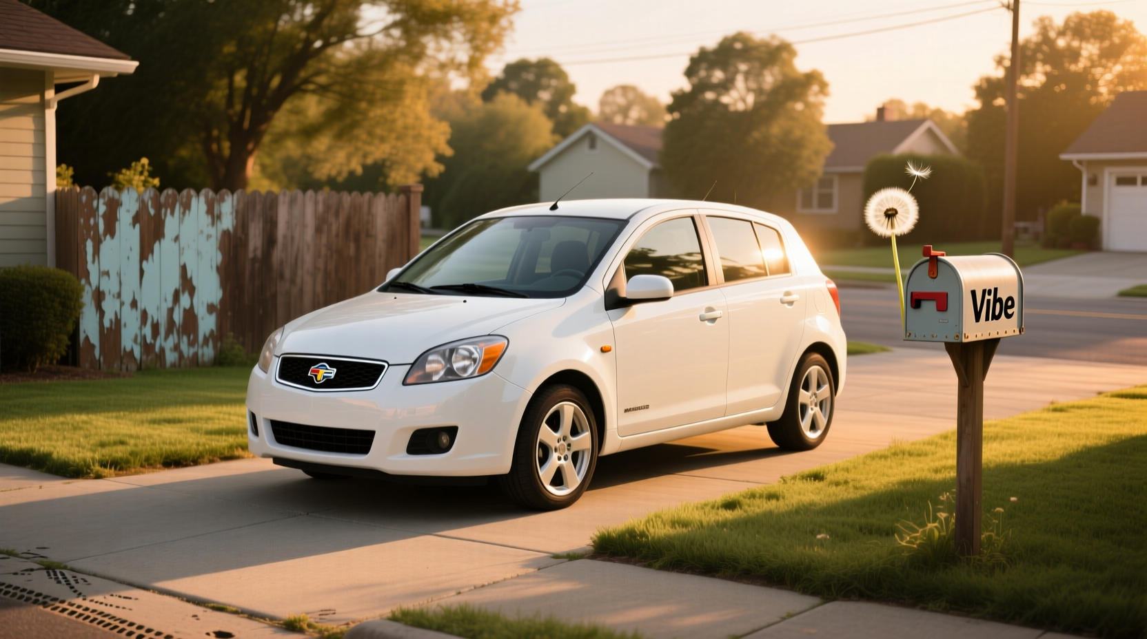 2009 Pontiac Vibe hatchback shown from front three-quarter view