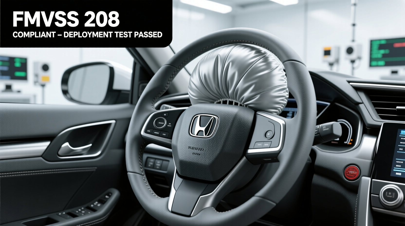 civic steering wheel airbag fmvss 208
