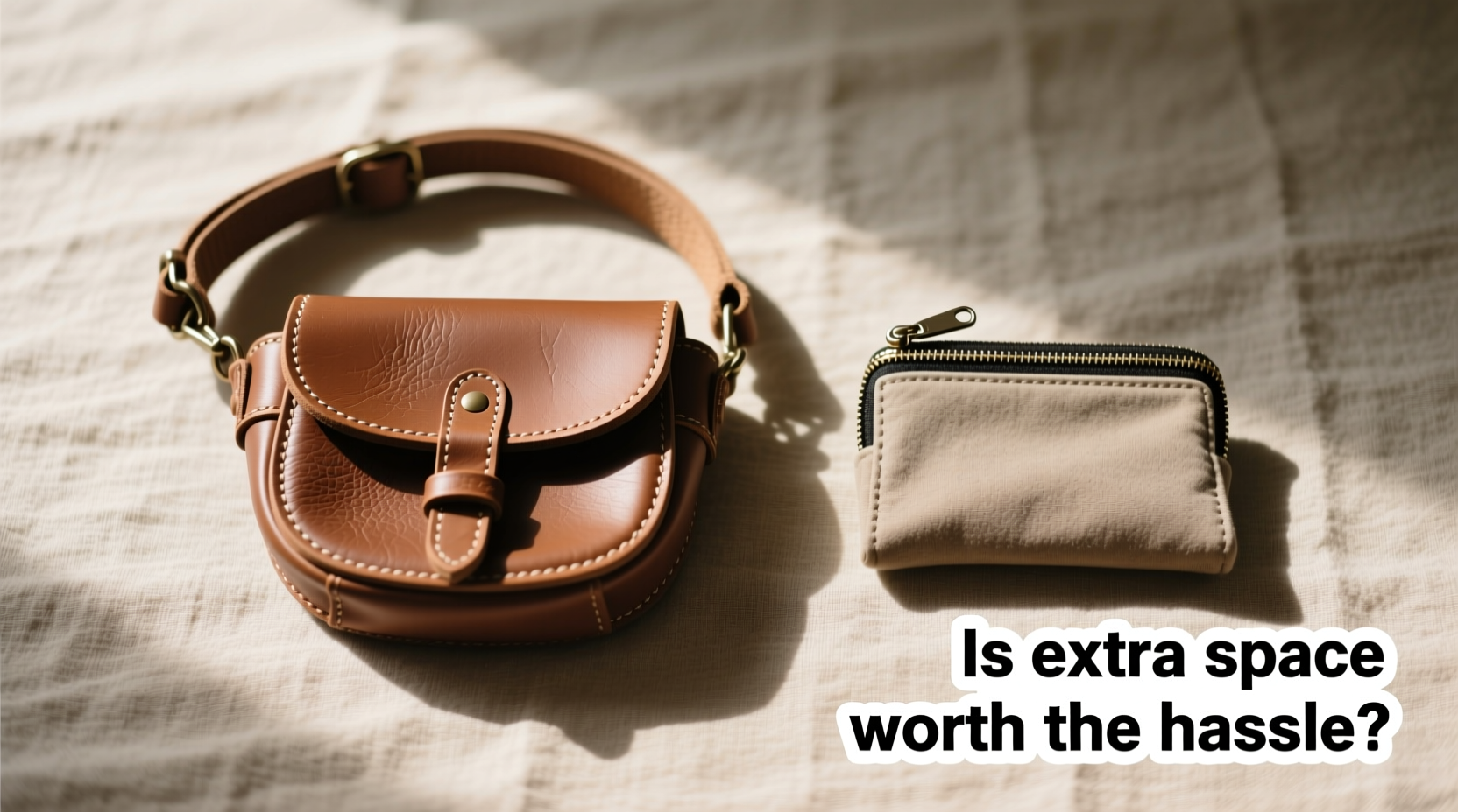 mini saddle bag vs coin purse is the extra space really worth the hassle
