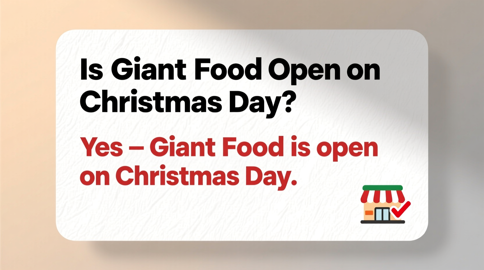 is giant food open on christmas day