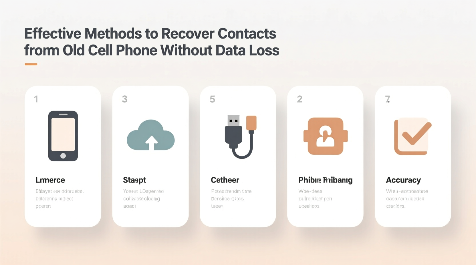effective methods to recover contacts from an old cell phone without data loss
