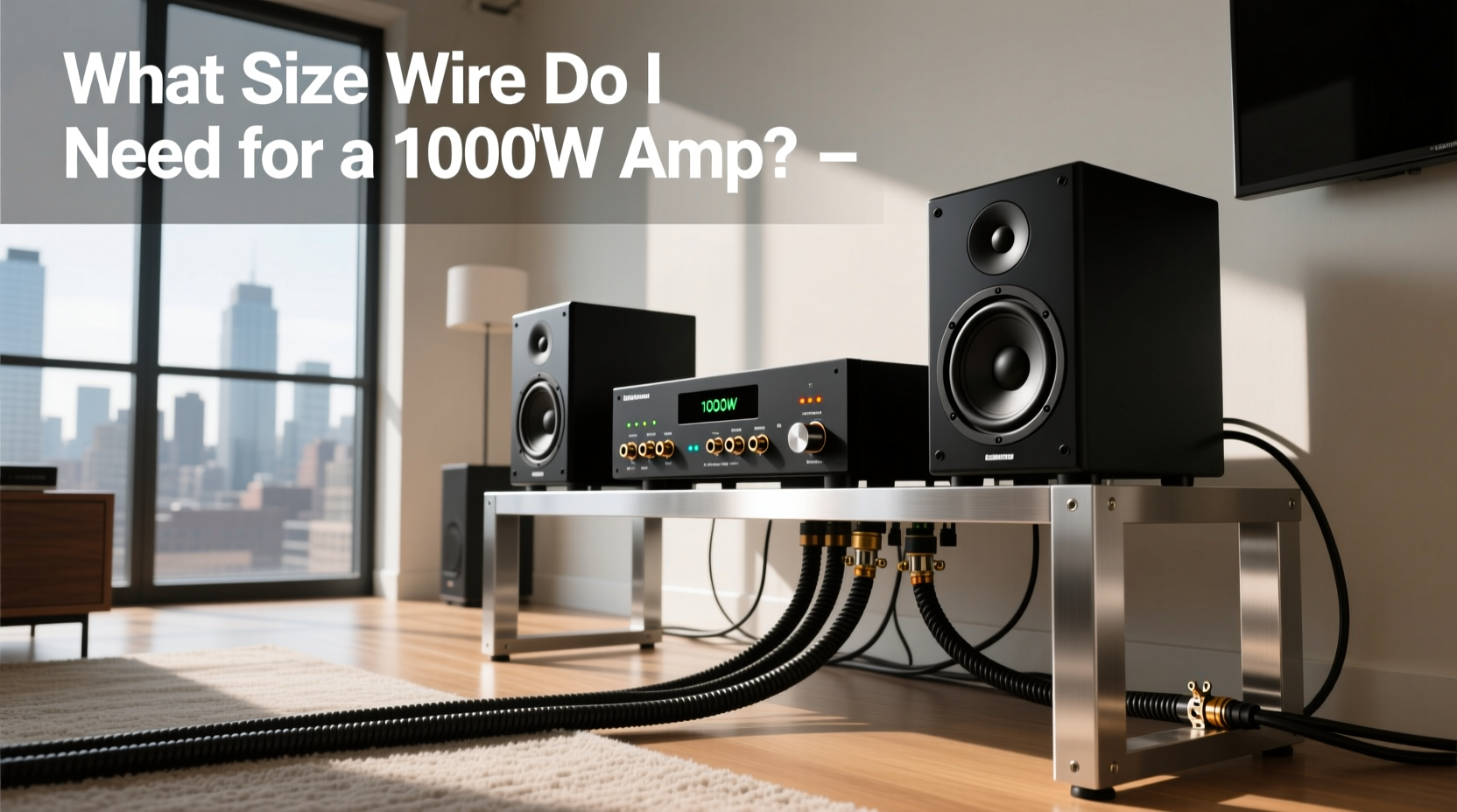 1000w subwoofer amplifier wiring setup showing power and speaker connections