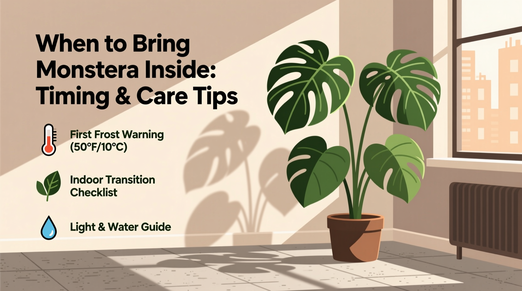 When to Bring Monstera Inside: Timing & Care Tips