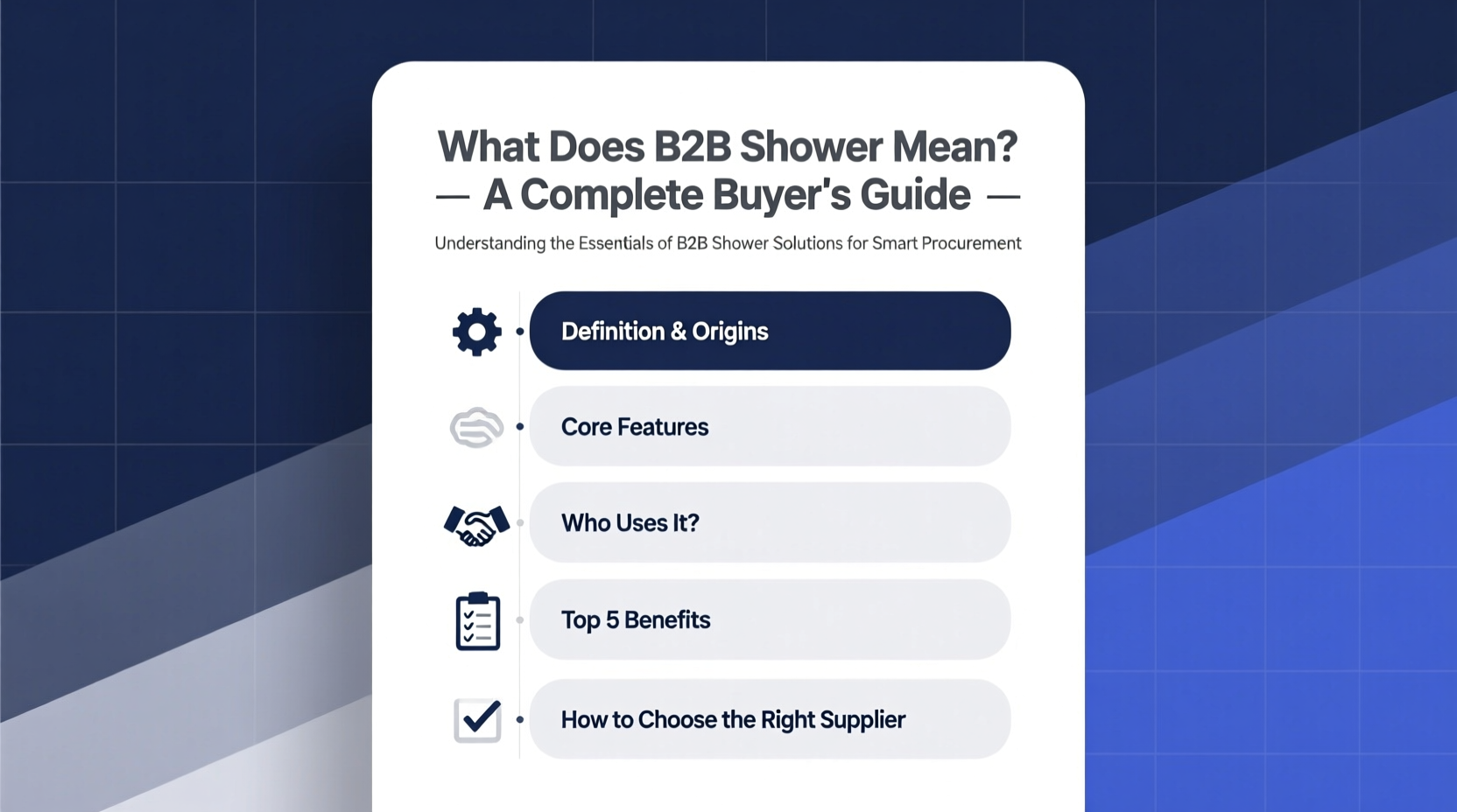 what does b2b shower mean