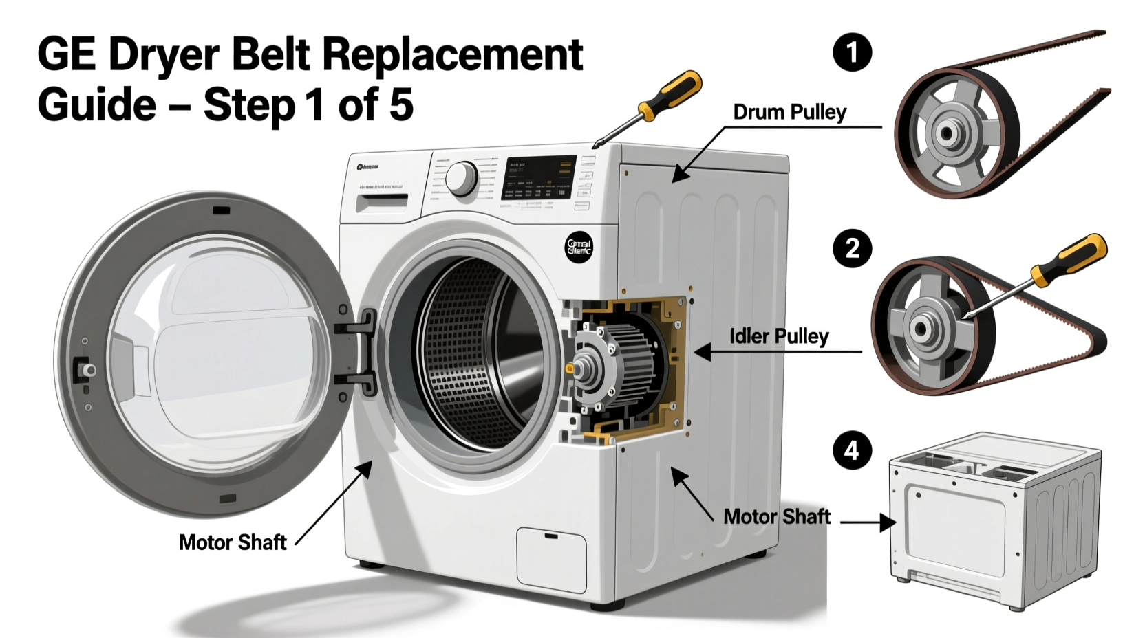 step by step guide to installing a dryer belt on your general electric dryer