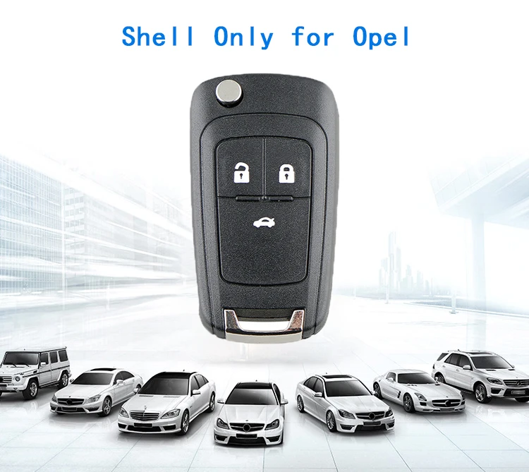 3 Buttons Flip Folding Remote Car Key Fob Case Shell Replacement Cover for Opel  Corsa Astra Zafira