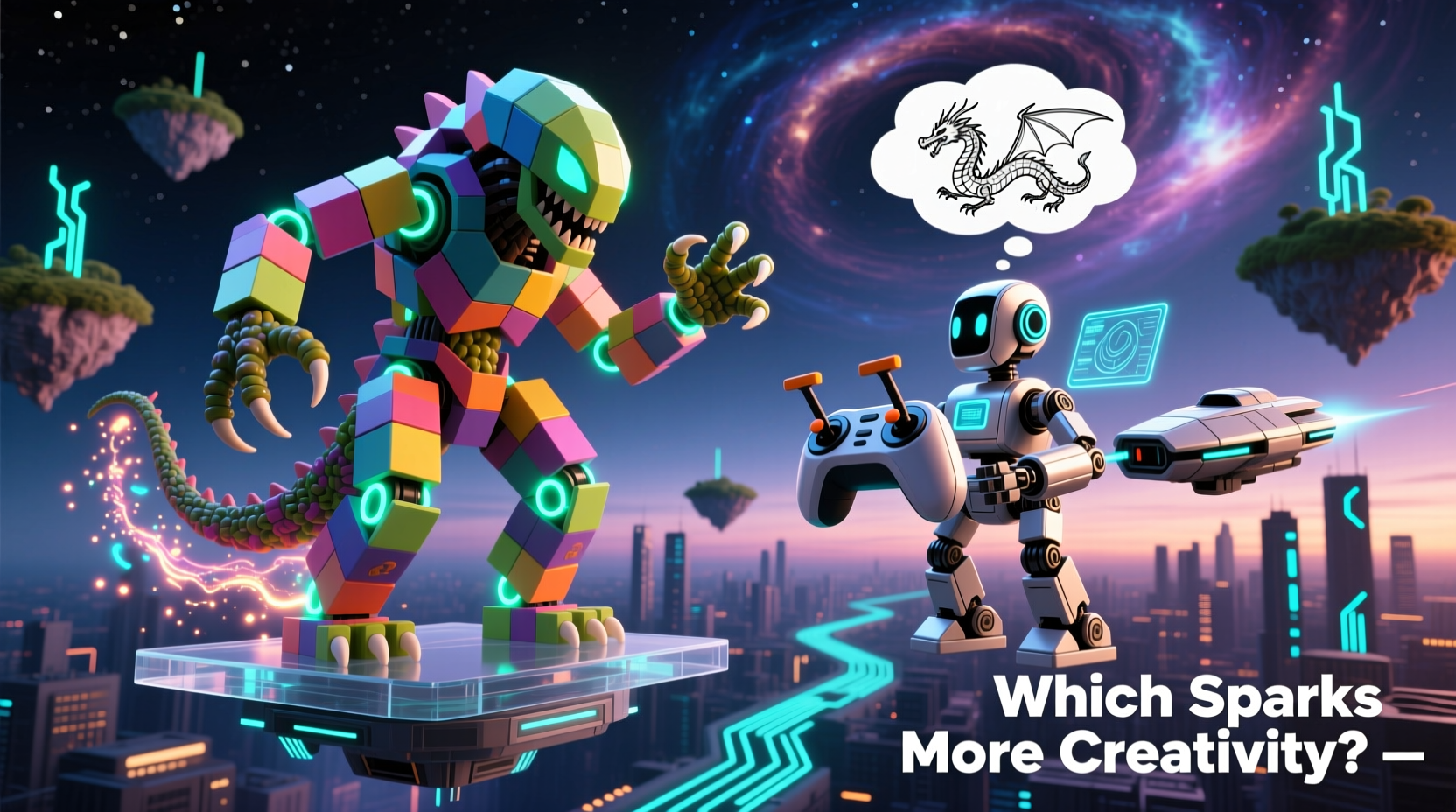 alien monster building blocks vs remote control robot which toy sparks more creativity