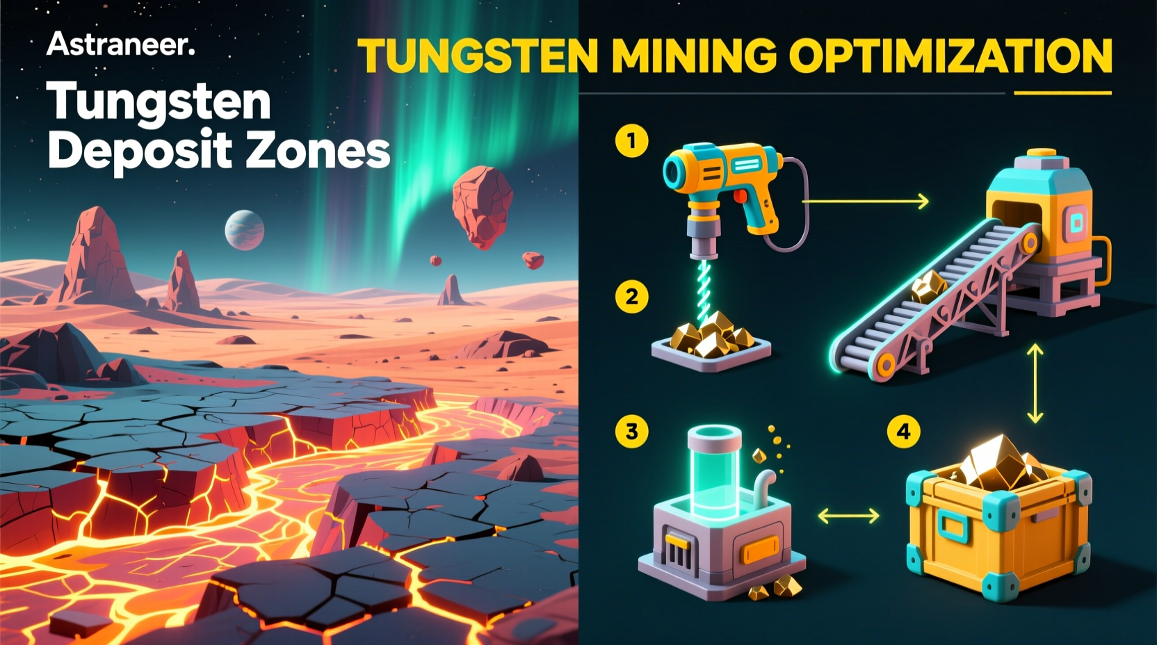 the ultimate guide to finding and mining tungsten in astroneer efficiently