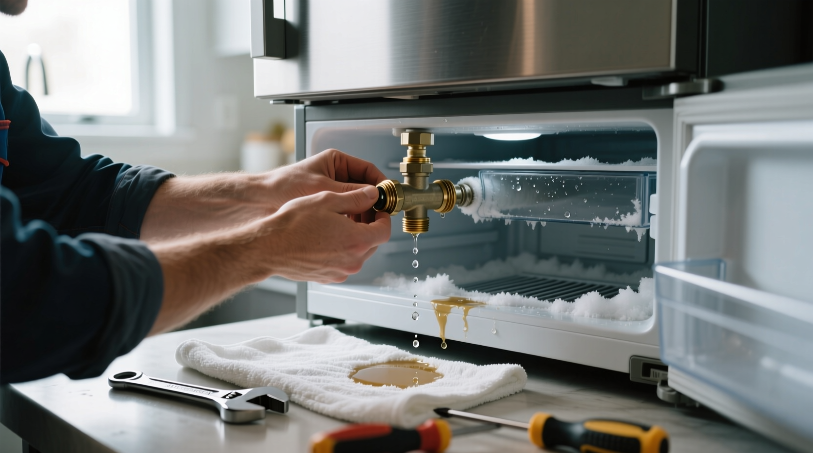 how to fix a leaky refrigerator