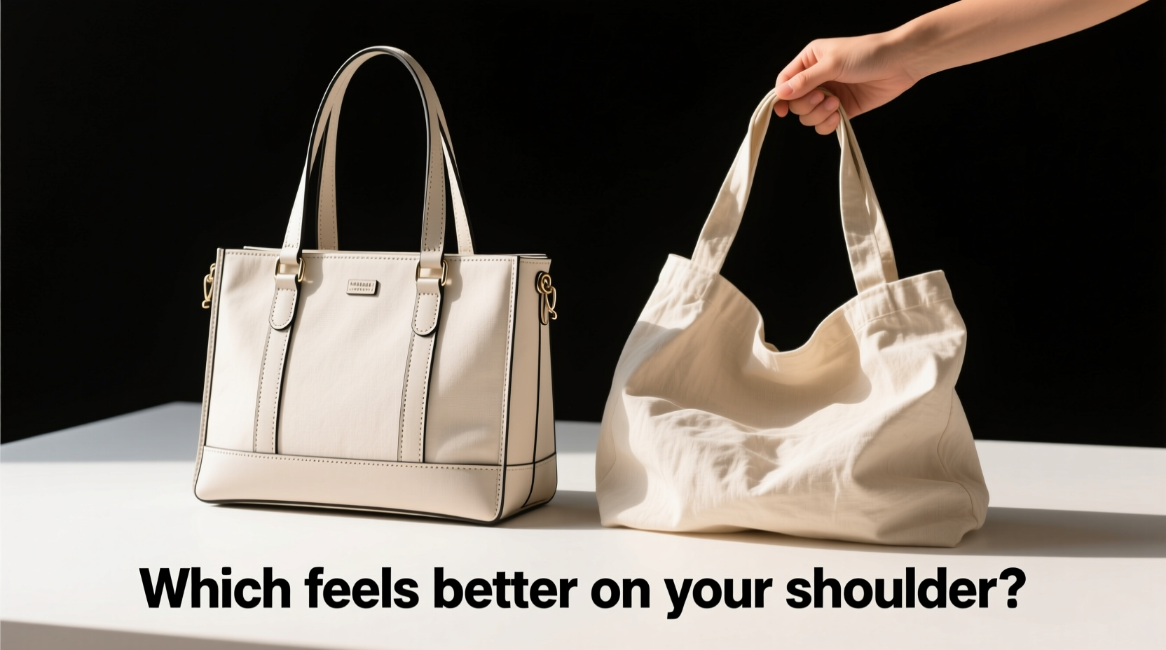 structured vs soft tote bag which feels better on your shoulder 2