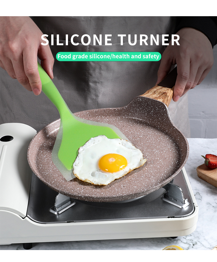 Hot Sale Christmas Heat-Resistant Nonstick Wide Silicone Omelette Pancakes Shovel Spatula Turner Kitchen Tools Silicone Scraper