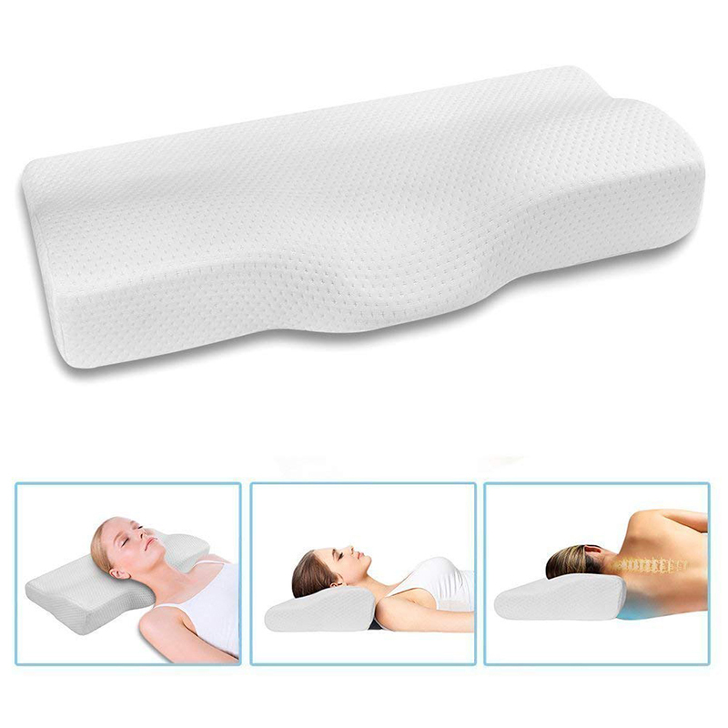 Ergonomic Cervical Functional Sleeping Pillow for Neck Pain and Stress Relief Contour Memory Foam Pillow