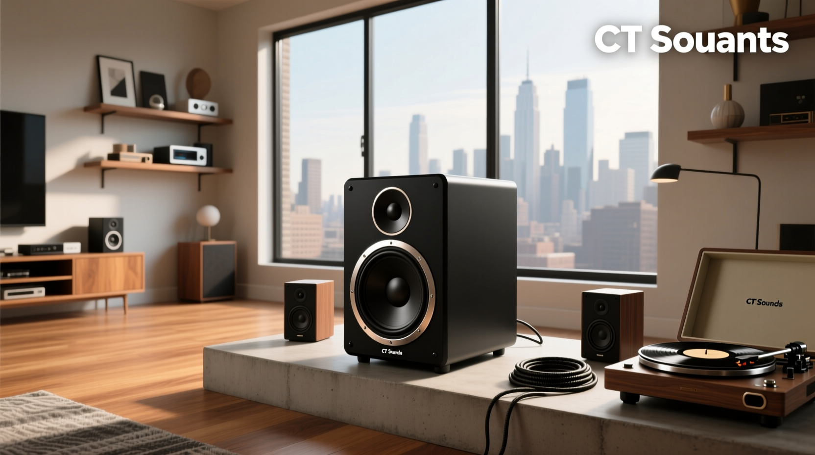 CT Sounds 18 inch subwoofer installed in vehicle trunk