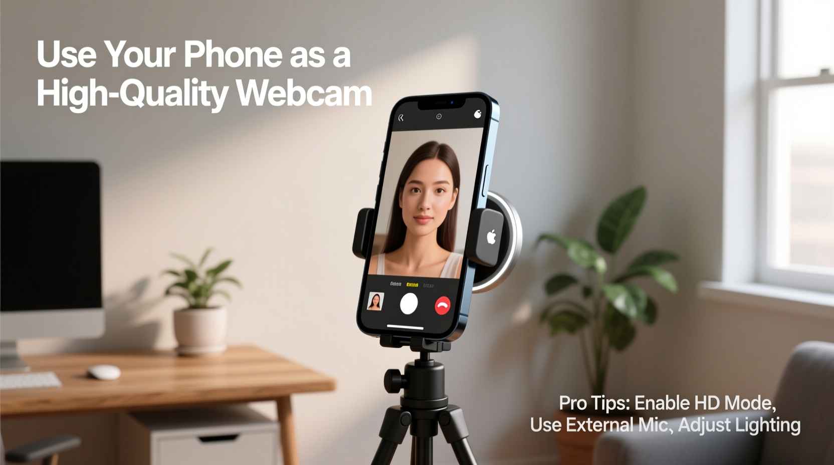 effective ways to use your mobile phone as a high quality webcam for video calls and streaming