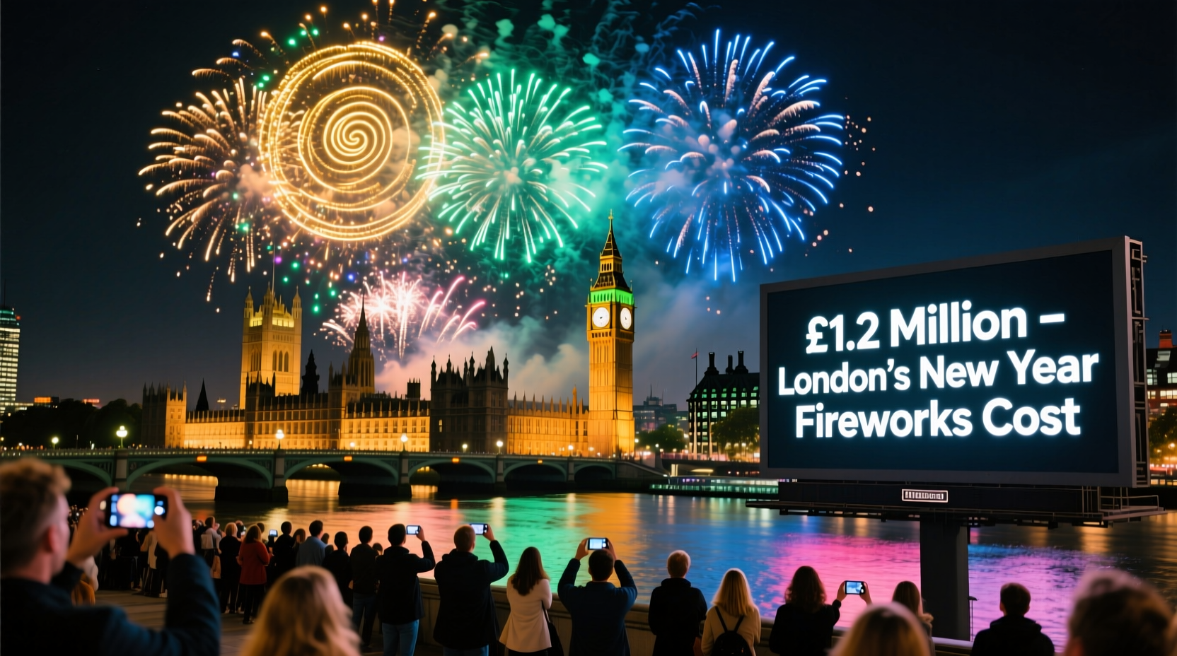 how much does the fireworks cost in london new year