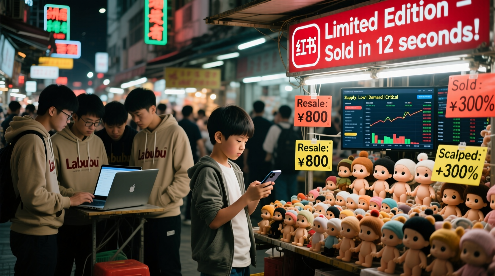 how do scalpers and resellers influence the labubu doll market