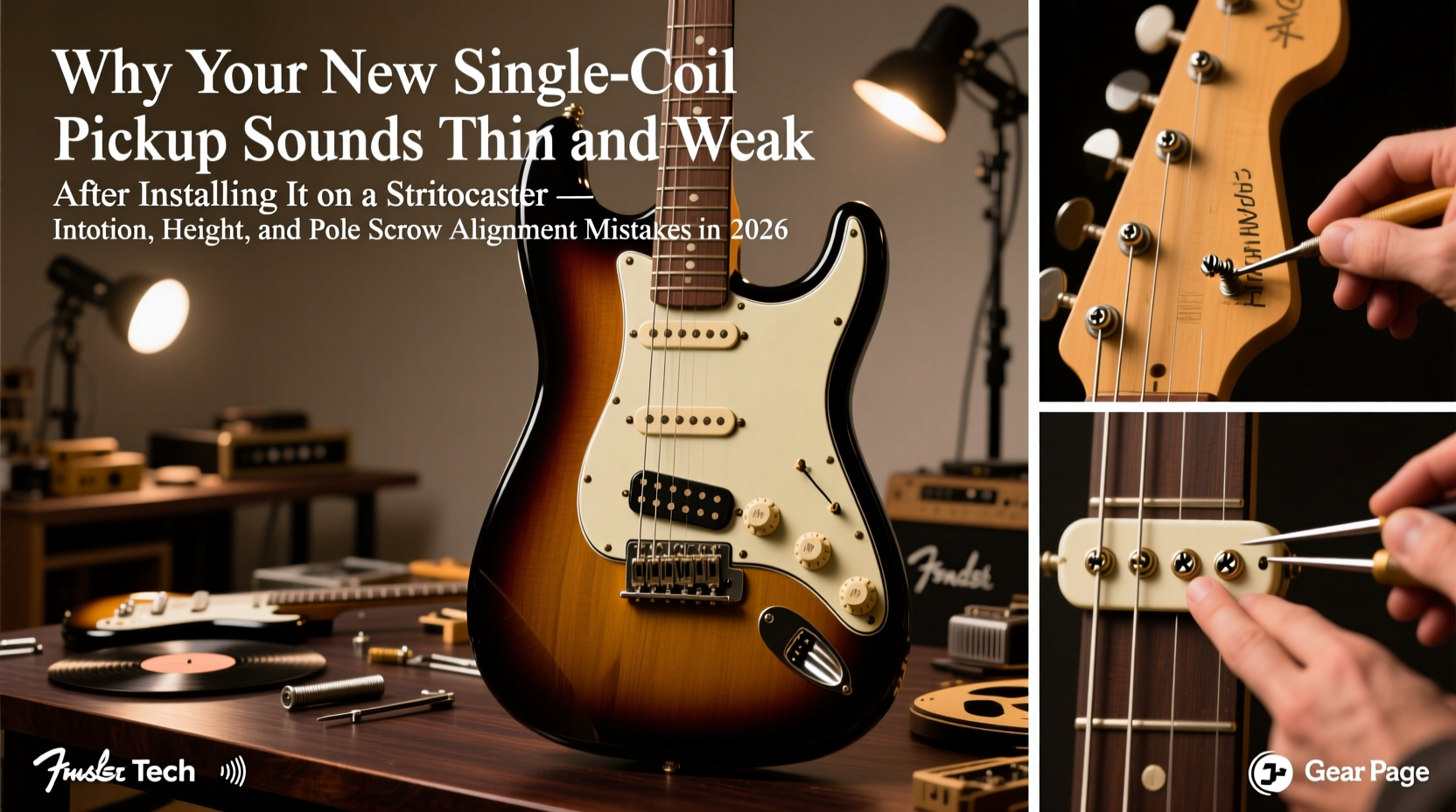 Why Your New Single-Coil Pickup Sounds Thin and Weak After Installing It on a Stratocaster — Intonation, Height, and Pole Screw Alignment Mistakes in 2026