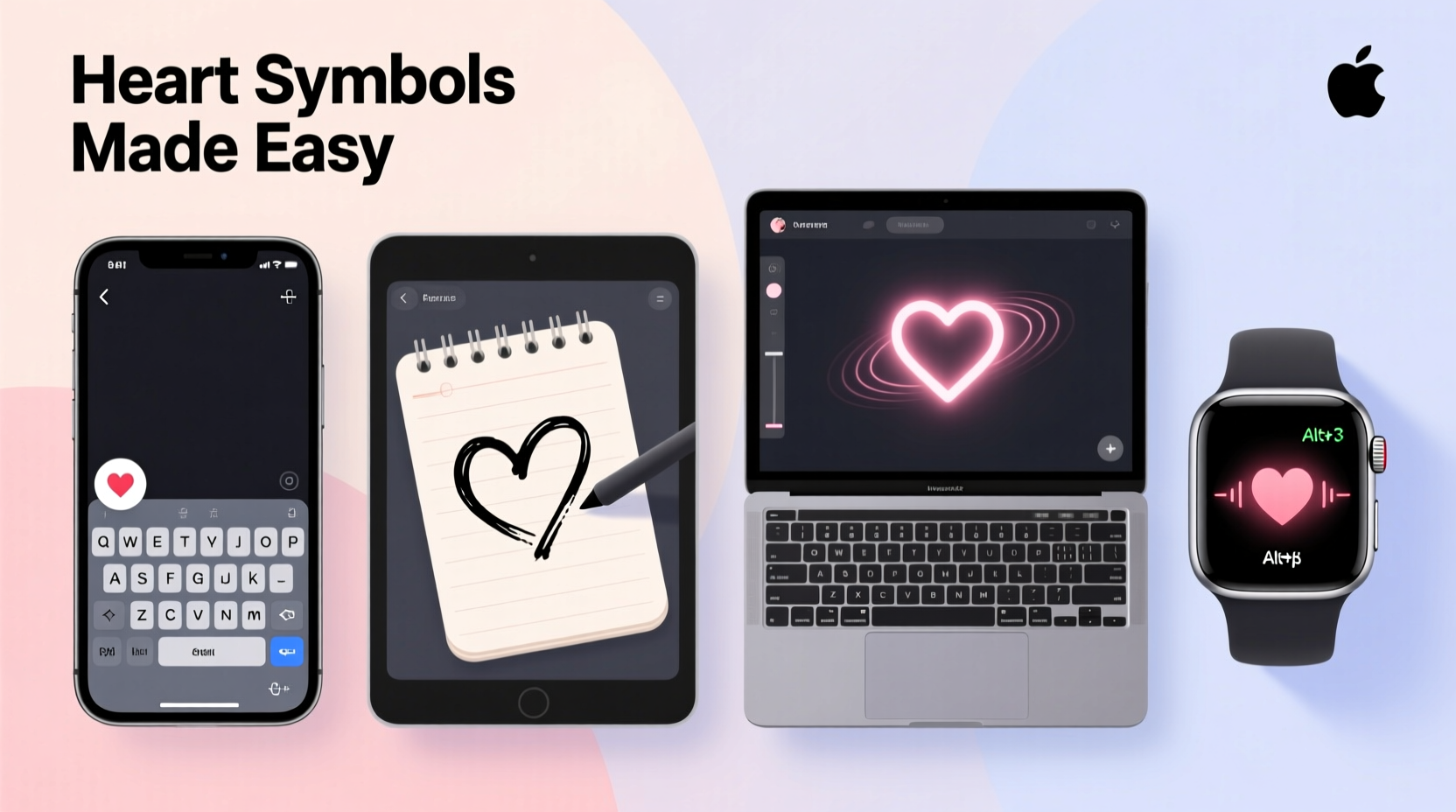 creative ways to type heart symbols across all devices easily