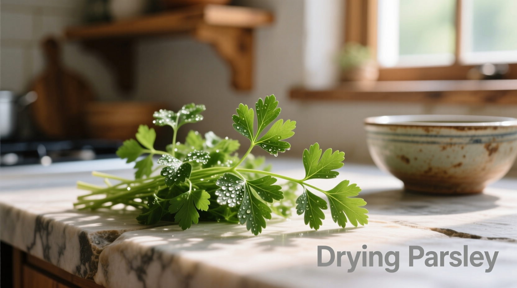 drying parsley