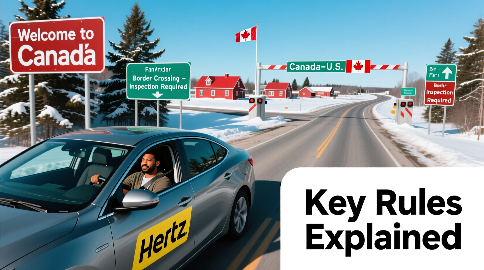 can you drive a rental car into canada