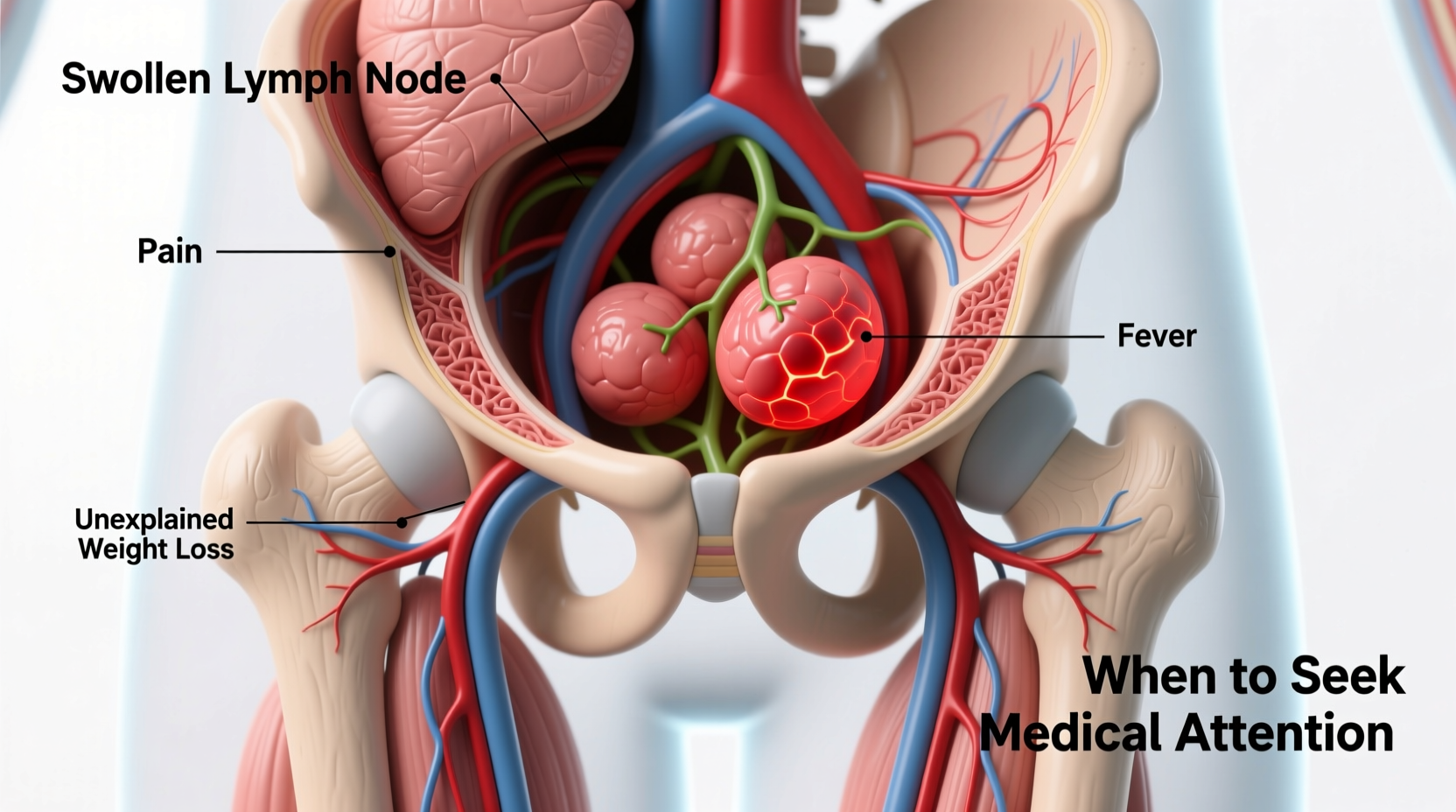 swollen groin lymph nodes causes symptoms when to worry