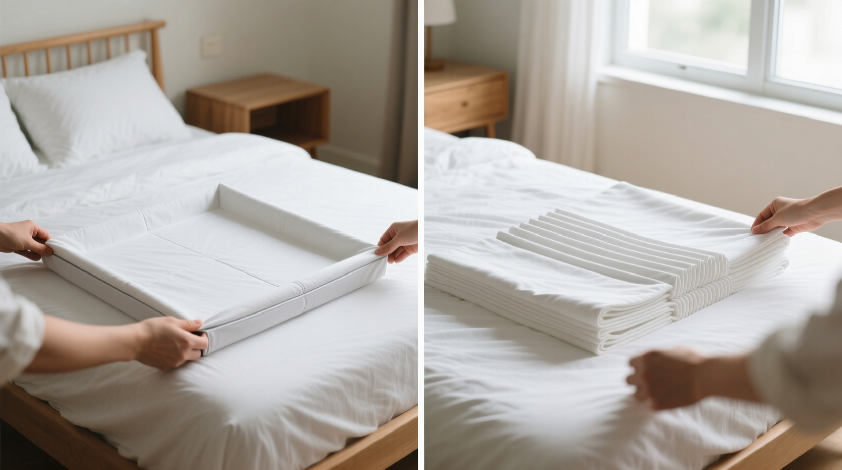how to fold fitted or flat sheets
