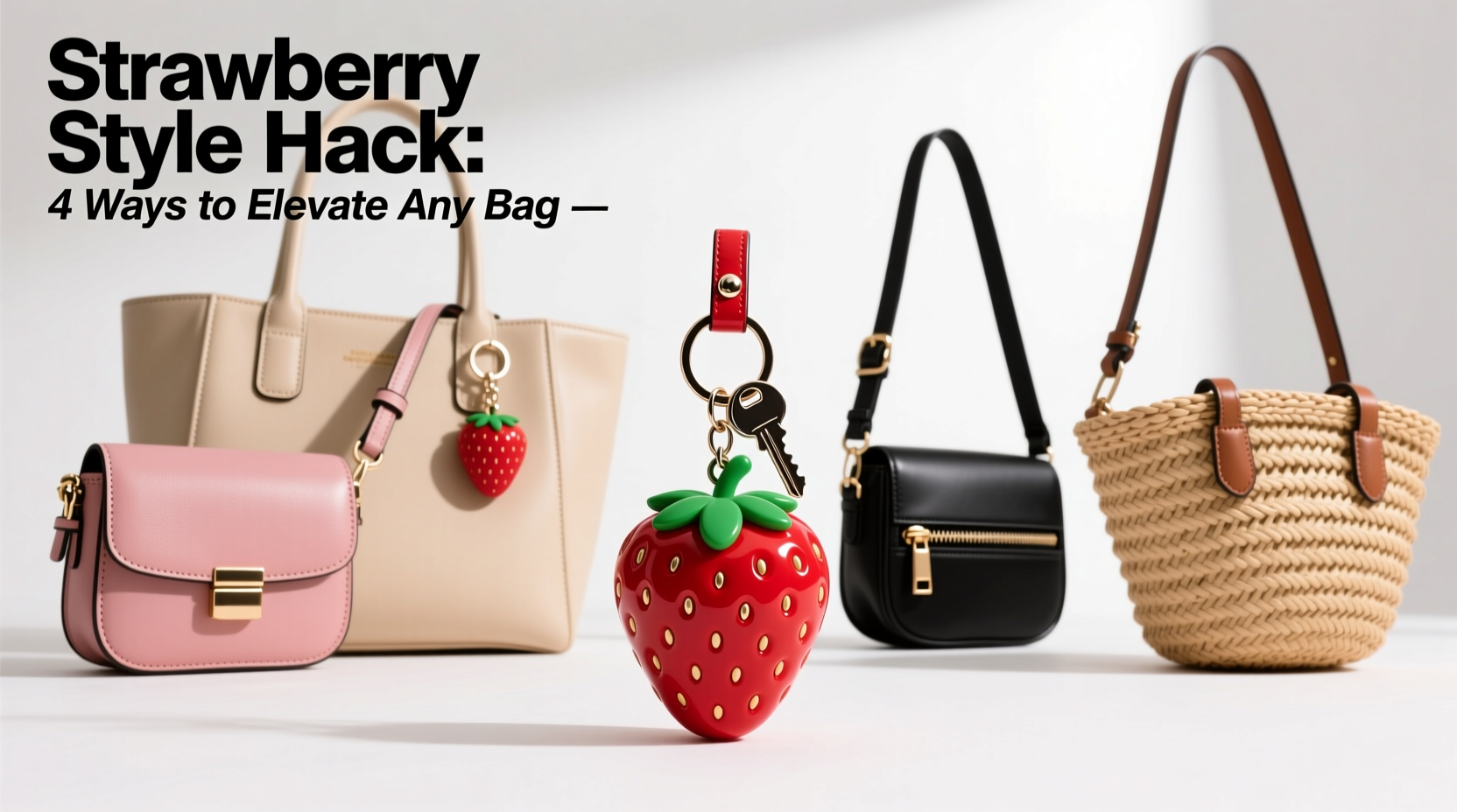 creative styling tips how to pair a strawberry keychain with any bag for a fresh look