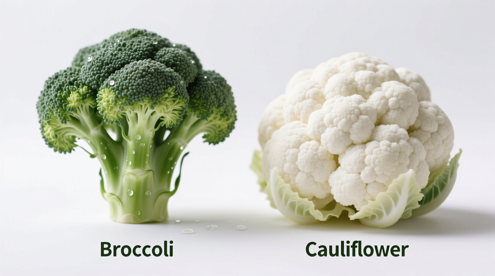 white broccoli vs cauliflower