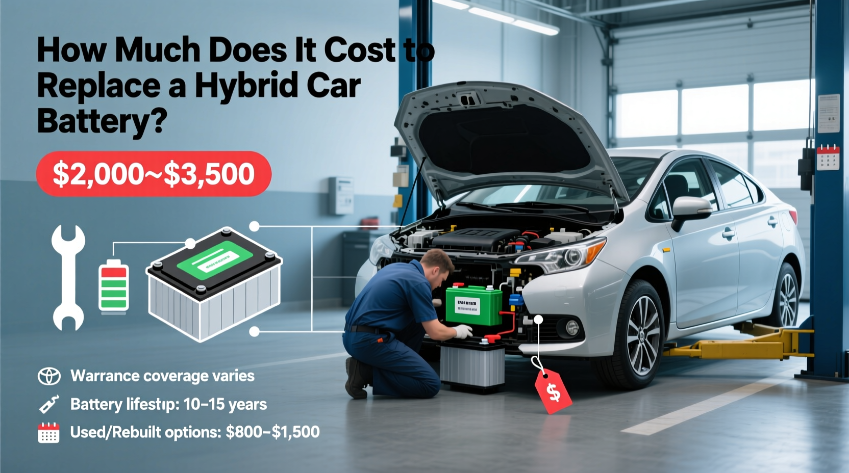 how much does it cost to replace hybrid car battery