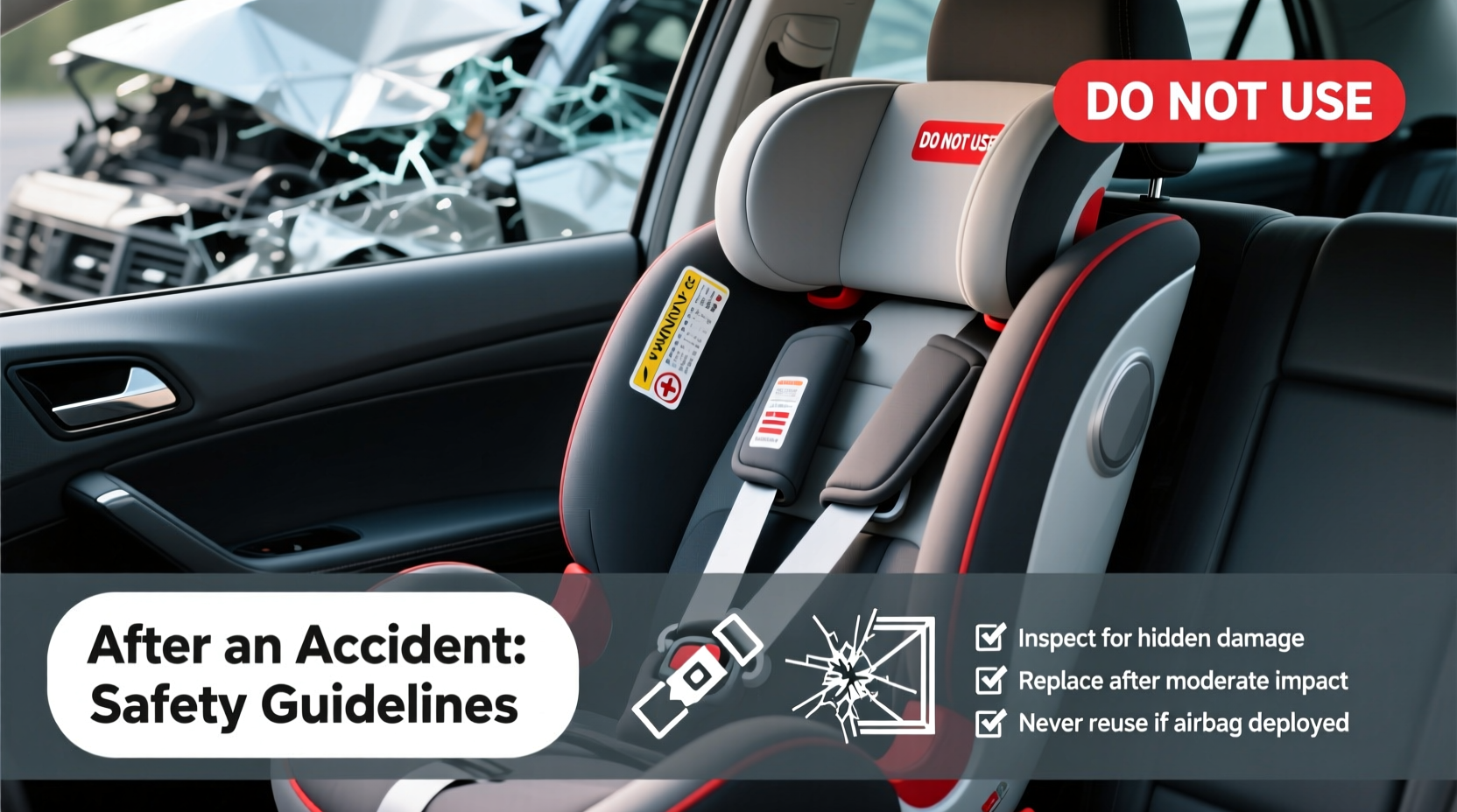 can you use a car seat after an accident