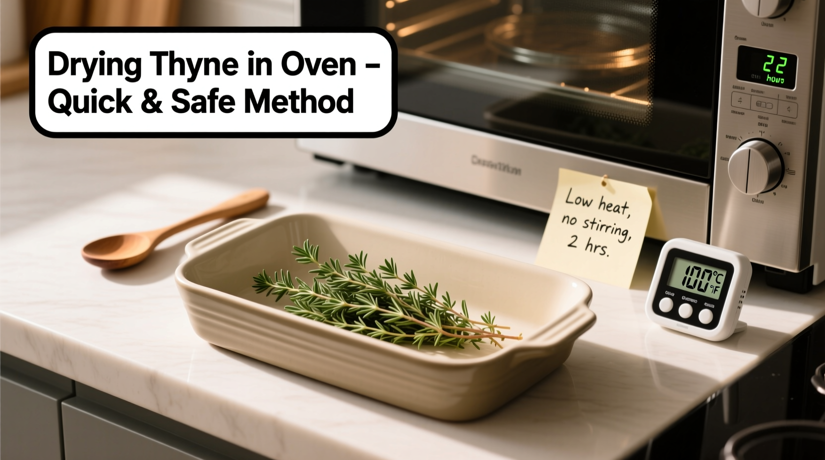 how to dry thyme in oven