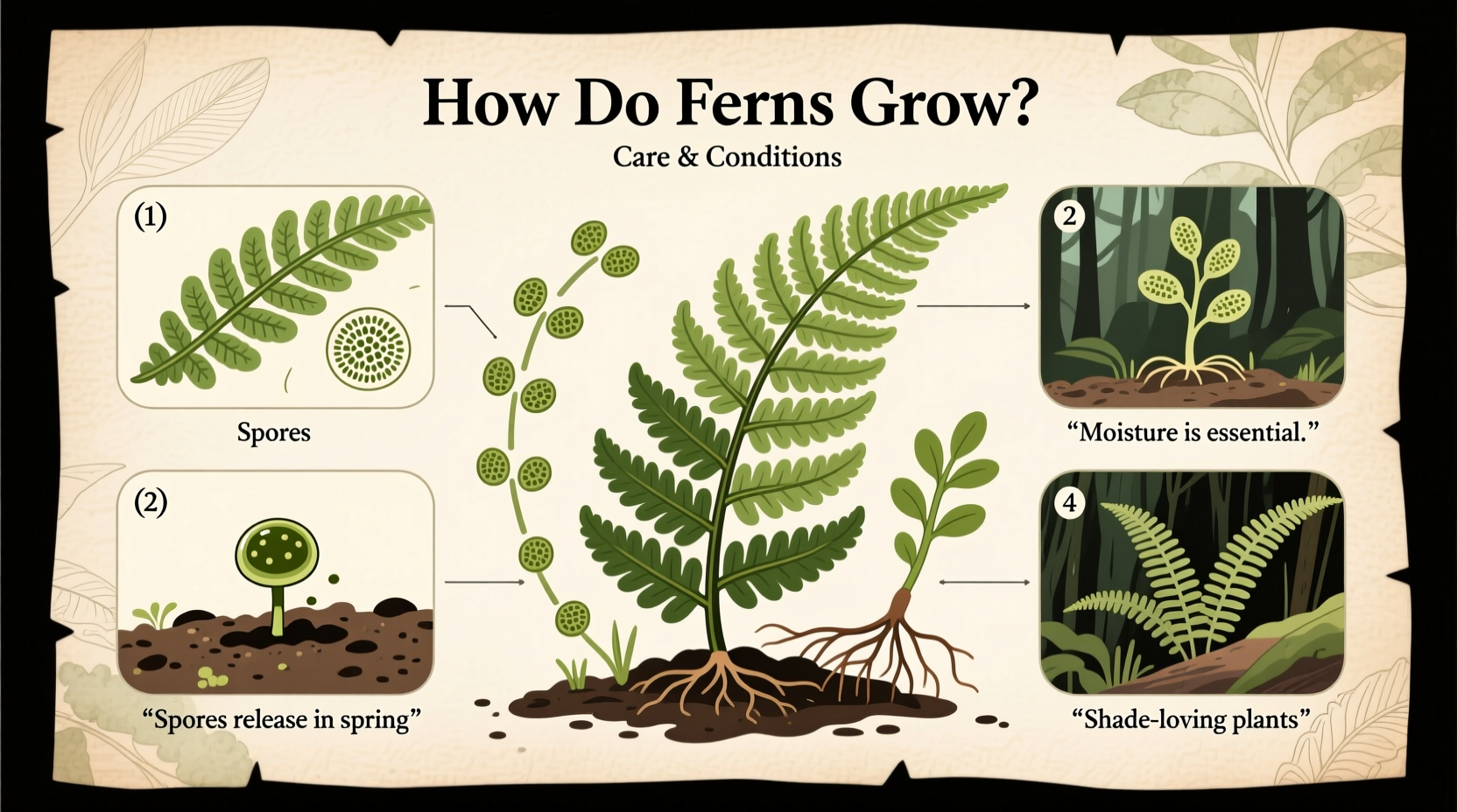how do ferns grow