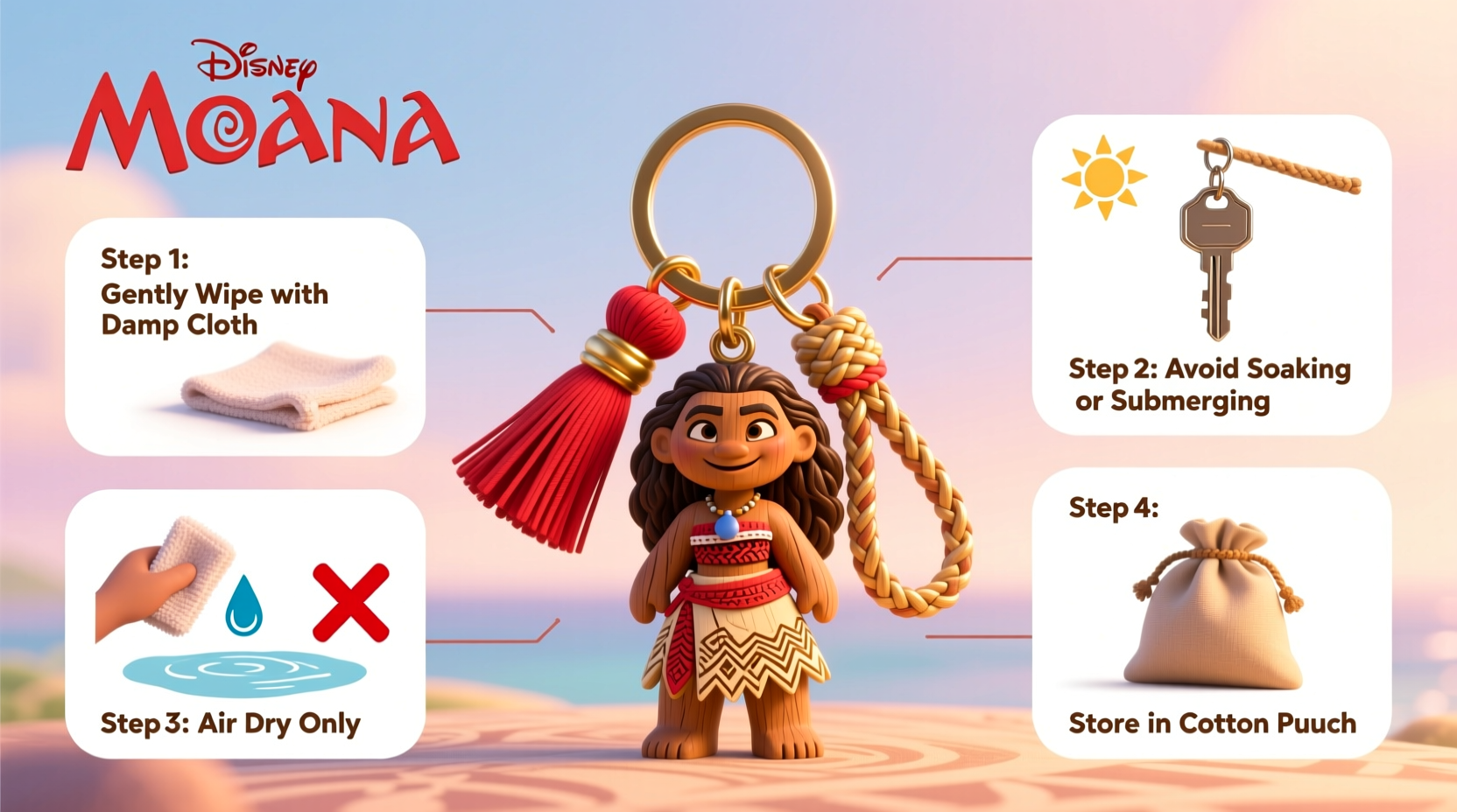 The Ultimate Guide To Safely Cleaning Your Disney Moana Keychain ...