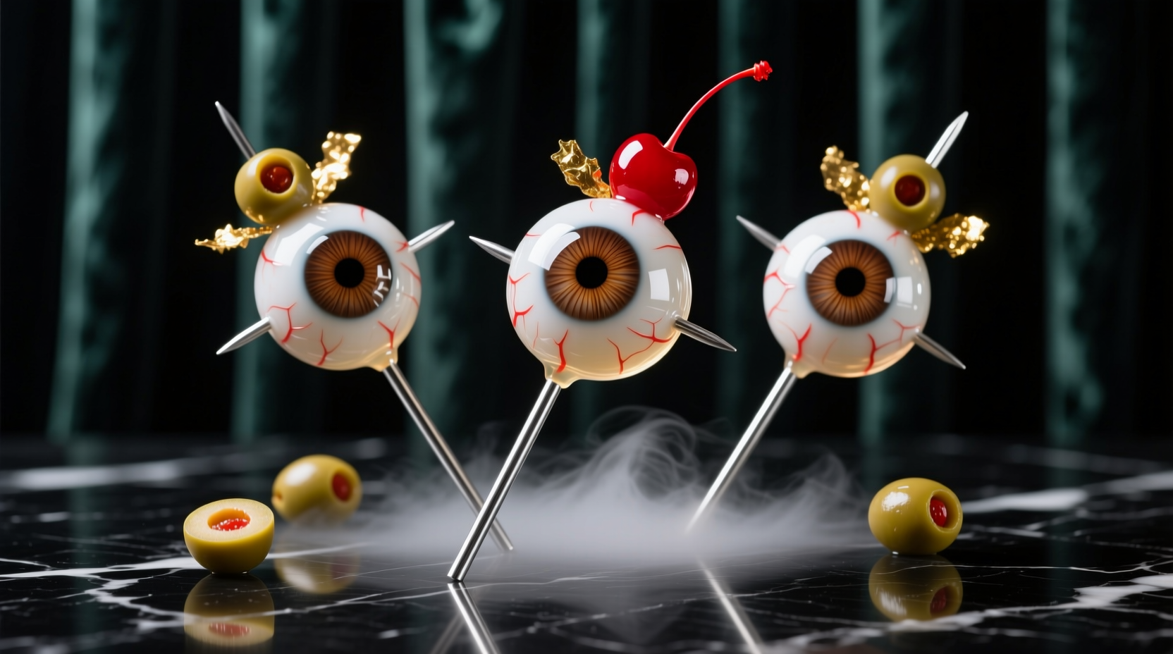 eyeball cocktail skewers