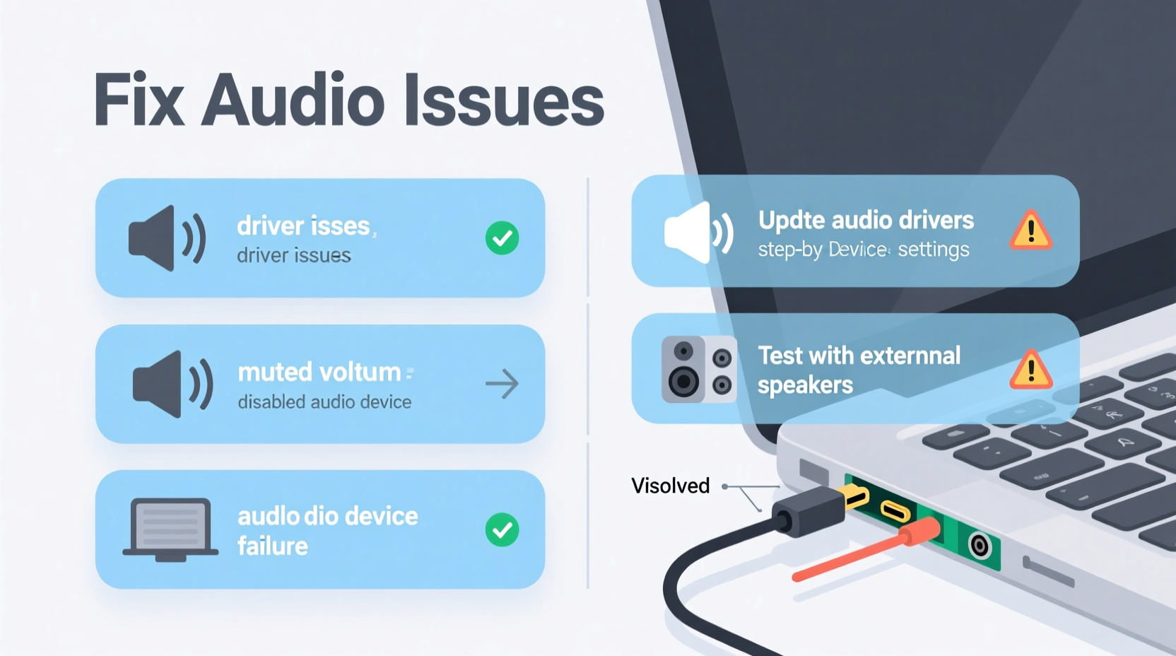 laptop sound not working troubleshoot fix audio issues