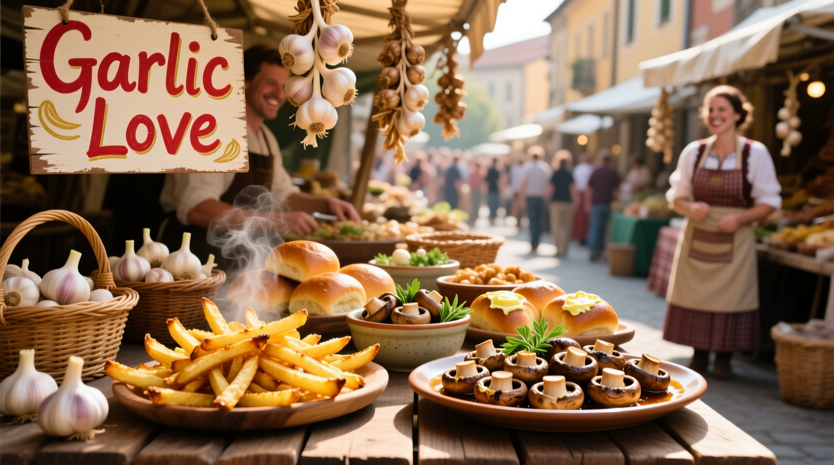 garlic festival foods