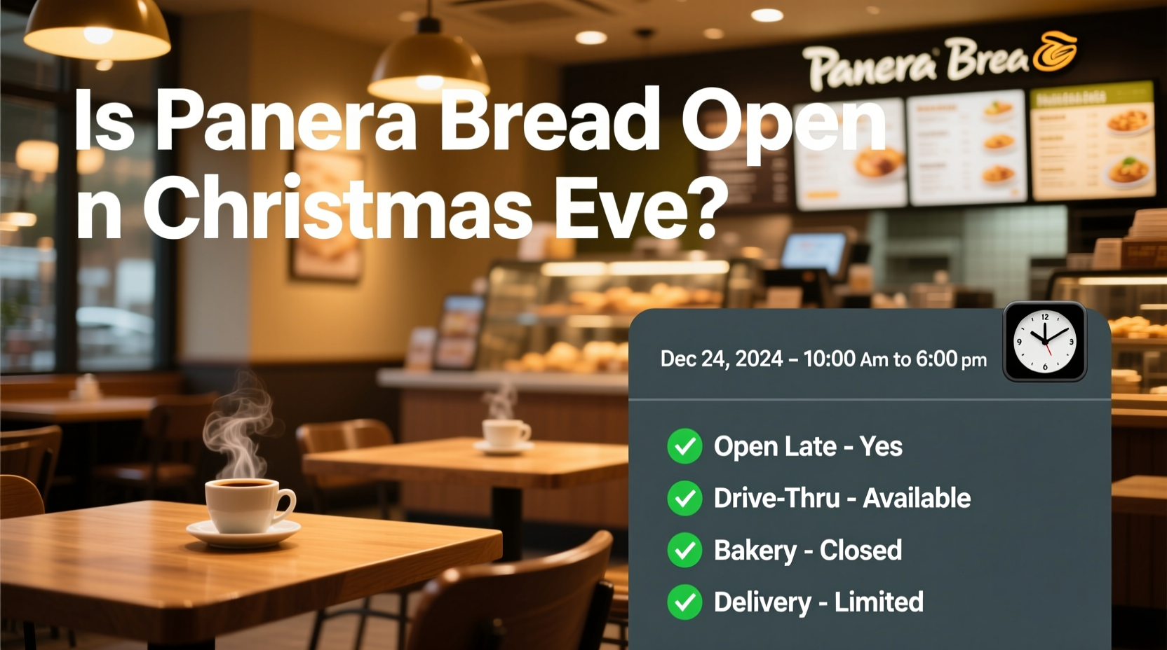 is panera bread open on christmas eve