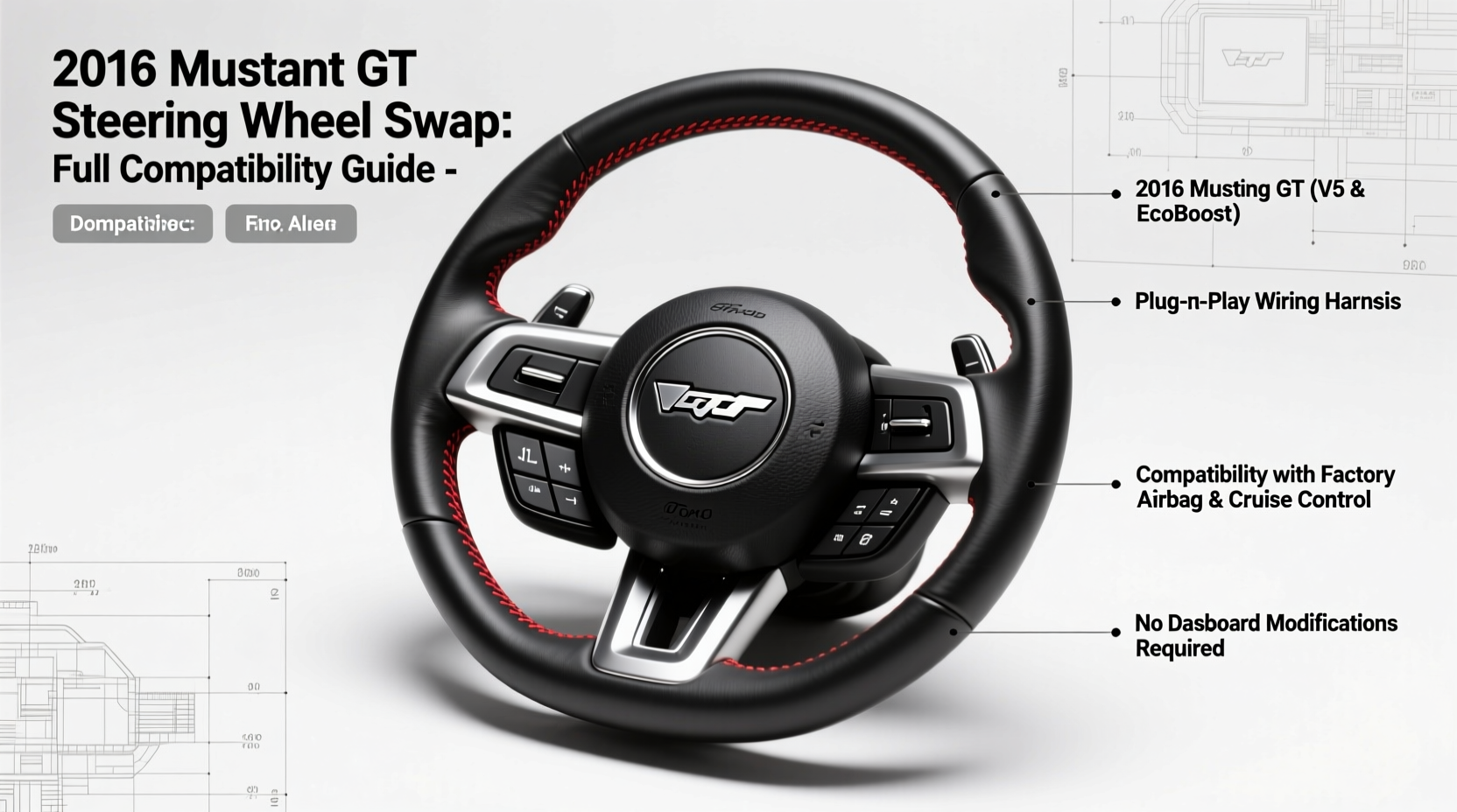 2016 mustang gt steering wheel swap