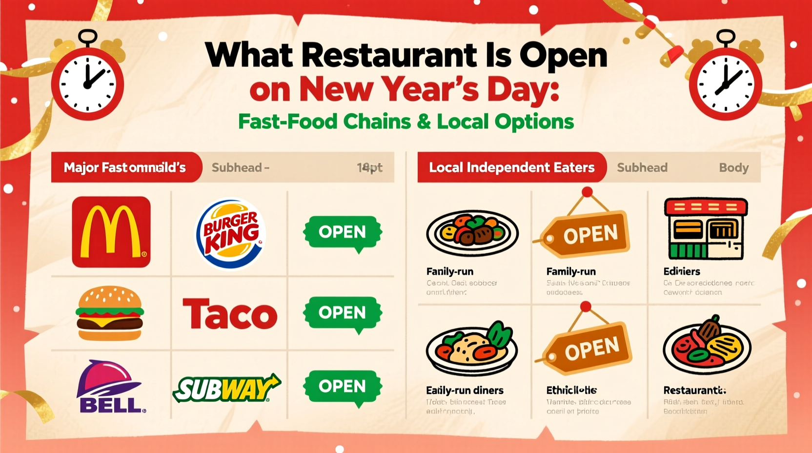 what restaurant is open on new years day