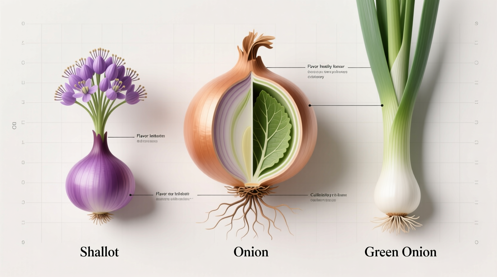 shallot vs onion vs green onion